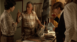 Mr. Lisbon demonstrates his models of WWII aircraft